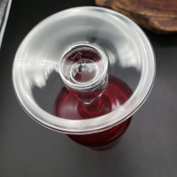 Fostoria Distinction Ruby Red Crystal Juice Glasses Set of 4 Vintage 6.75" - Picture 7 of 7